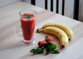 Smoothie μπανάνας-φράουλα για απώλεια βάρους